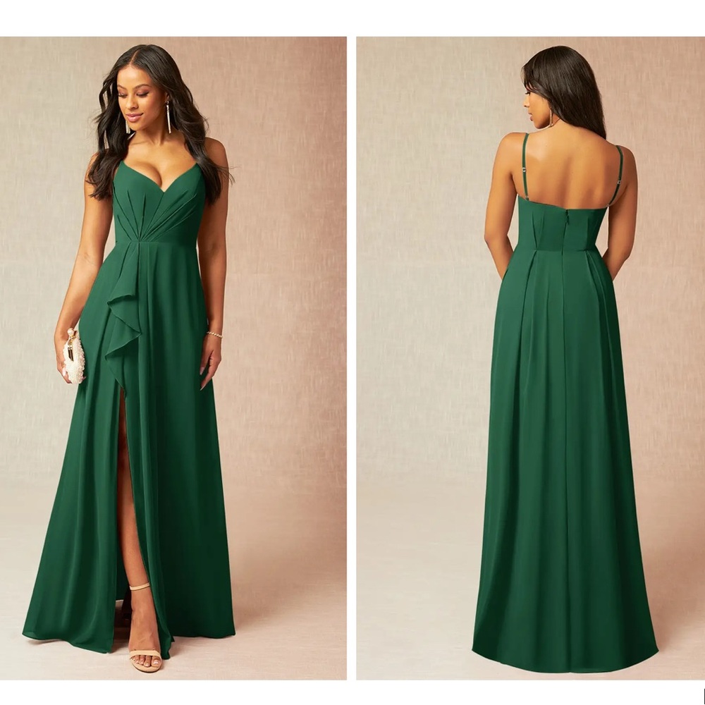 Azazie Forest Green Maxi Dress